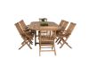 Imagine Masa de dining ovala Kenya 180/240*120*H75 - Teak+Scaune pliante Kenya - Cu suport pentru brate