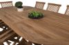 Imagine Masa de dining ovala Kenya 180/240*120*H75 - Teak+Scaune pliante Kenya - Cu suport pentru brate