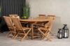 Imagine Masa de dining ovala Kenya 180/240*120*H75 - Teak + Scaun de dining pliant Kenya fara suport de brațe -