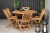 Imagine Masa de dining ovala Kenya 180/240*120*H75 - Teak + Scaun de dining pliant Kenya fara suport de brațe -