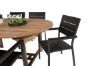 Imagine Vă rugăm să traduceți complet Kenya Oval Dining Table 180/240*120*H75 -Teak+Levels Chair (stackable) - Black A