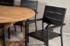 Imagine Vă rugăm să traduceți complet Kenya Oval Dining Table 180/240*120*H75 -Teak+Levels Chair (stackable) - Black A