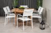 Imagine Masa de dining ovala Kenya 180/240*120*H75 -Teak+Scaun cu brate Santorini (pliabil) -