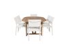 Imagine Masa de dining ovala Kenya 180/240*120*H75 -Teak+Scaun cu brate Santorini (pliabil) -