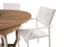 Imagine Masa de dining ovala Kenya 180/240*120*H75 -Teak+Scaun cu brate Santorini (pliabil) -