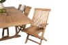 Imagine Masa de dining Kenya 195/295*110*H75 - Teak+Scaun pliabil Kenya - Cu brate - T