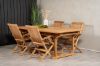 Imagine Masa de dining Kenya 195/295*110*H75 - Teak+Kenya scaun pliabil - cu brate - T