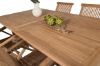 Imagine Masa de dining Kenya 195/295*110*H75 - Teak+Kenya scaun pliabil - cu brate - T