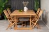 Imagine Masa de dining Kenya 195/295*110*H75 - Teak+Kenya scaun pliabil - cu brate - T