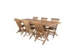 Imagine Masa de dining Kenya 195/295 * 110 * H75 - Teak + Scaun pliabil Kenya fără brațe - Teak