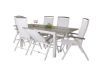 Imagine Vă rog să traduceți complet Albany Table - 160/240 - White/Grey - Albany 5:pos Stol - Vit Aluminium/vit textilene/aintwood 6