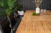 Imagine Masa de dining Kenya 195/295*110*H75 - Teak + Scaun Levels (stivuibil) - Aluminiu negru /