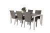 Imagine Masa de dining Break - 205*90 - Albastru Alu/Gri Aintwood + Scaun cu Brate Anna (suprapozabilă)