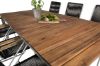 Imagine Masa de dining Zenia 200*100 - Acacia / Zinc + Scaun de dining - Zinc / Margea neagra / A