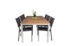 Imagine Masa de dining Zenia 200*100 - Acacia / Zink+ Scaun cu brate Copacabana (pliabil) - Bl