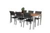 Imagine Masa de dining Zenia 200*100 - Acacia / Zink+Scaun Santorini (Empilabil) - Negru