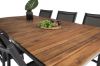 Imagine Masa de dining Zenia 200*100 - Acacia / Zink+Scaun Santorini (Empilabil) - Negru