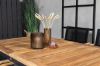 Imagine Masa de dining Panama 160/240*90 - Aluminiu Negru / Teak+ Scaun de brate Mexico (pliabil) -