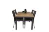 Imagine Masa de dining extensibila Panama 160/240 - Negru/Teak - Scaun Anna - Negru 4