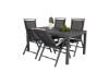 Imagine Masa de dining Marbella 160/240*100*H75 - Negru+ Scaun Albany 5:pos - Aluminiu Negru / B