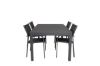 Imagine Vă rugăm să traduceți complet Marbella Table 160/240 - Negru/Negru - Scaun Santorini (Suprapunere) - Aluminiu Negru/Textilene Negru 4