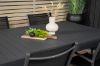 Imagine Vă rugăm să traduceți complet Marbella Table 160/240 - Negru/Negru - Scaun Santorini (Suprapunere) - Aluminiu Negru/Textilene Negru 4