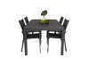 Imagine Masa de dining Marbella 160/240*100*H75 - Negru+Scaun dining Parma (empilabil) - Negru