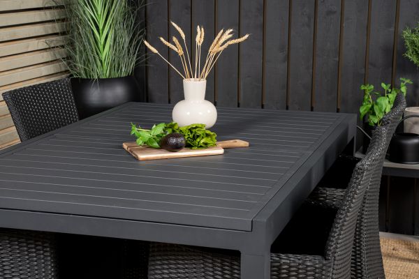 Imagine Masa de dining Marbella 160/240*100*H75 - Negru+Scaun dining Knick - Negru_4