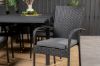 Imagine Masa de dining Marbella extensibila 160/240*100*H75 - Negru+Scaun Anna cu brate (empilabil) - Negru