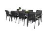 Imagine Vă rugăm să traduceți complet Tabel de dining Marbella 160/240*100*H75 - Negru + Scaun de braț Parma (repetabil) - Negru