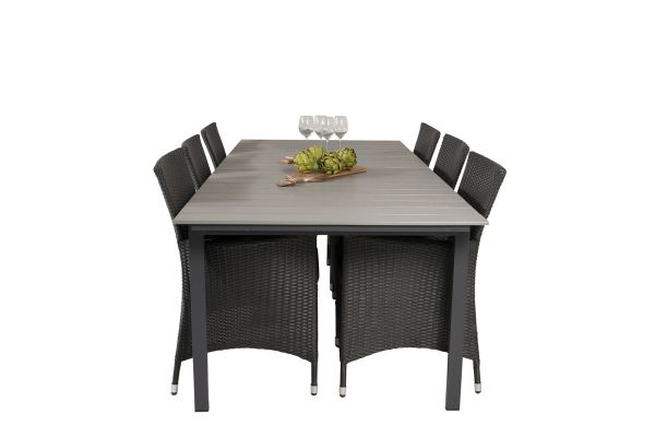 Imagine Tabel de dining Levels 224/324*100 - Black Aintwood + Scaun cu brate Knick - Negru_6