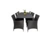 Imagine Masa de dining Marbella 160/240*100*H75 - Negru+Scaun cu Brat - Negru_8