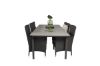 Imagine Nivelul mesei de dining 224/324*100 - Black Aintwood + Scaun cu brațe Malin cu pernă -