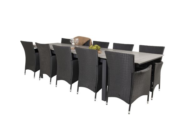 Imagine Tabelul de dining Levels 224/324*100 - Negru Aintwood + Scaun cu braț Knick - Negru_10