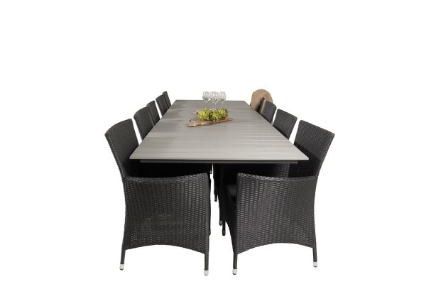 Imagine Tabelul de dining Levels 224/324*100 - Negru Aintwood + Scaun cu braț Knick - Negru_10