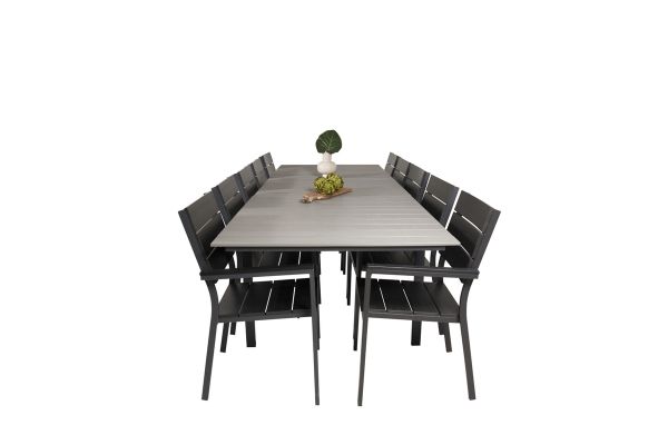 Imagine Tabelul de dining Levels 224/324*100 - Negru Aintwood + Scaun Levels (empilabil) - Negru