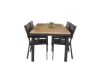 Imagine Masa de dining Panama 160/240*90 - Aluminiu negru / Teak+ Scaun Levels (empilabil) - Negru