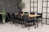 Imagine Vă rugăm să traduceți complet Masa de dining Panama 160/240 * 90 - Aluminiu negru / Teak + Scaun Levels (empilabil) - Negru