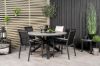 Imagine Parma - Table ø 140 - Black Alu /Grey Aintwood+Parma Arm Chair (stackable) - Bla