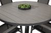 Imagine Parma - Table ø 140 - Black Alu /Grey Aintwood+Parma Arm Chair (stackable) - Bla