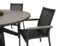 Imagine Parma - Table ø 140 - Black Alu /Grey Aintwood+Parma Arm Chair (stackable) - Bla