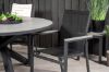 Imagine Parma - Table ø 140 - Black Alu /Grey Aintwood+Parma Arm Chair (stackable) - Bla