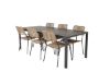 Imagine Masa de Dining Break - 205*90 - Alu negru / Aintwood+Lindos negru - Scaun - Negru