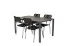 Imagine Masa de dining Break - 150*90 Aluminu Negru / Aintwood Negru + Scaun Lindos - Aluminu Negru / Sfoară Neagră_4