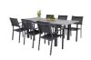 Imagine Masa de dining extensibilă Albany 160/240*100 - Aluminiu negru / Aintwood gri + Scaun de brate Copacabana (empilabil) - Aluminiu negru / Textilene negru_6