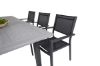 Imagine Masa de dining extensibilă Albany 160/240*100 - Aluminiu negru / Aintwood gri + Scaun de brate Copacabana (empilabil) - Aluminiu negru / Textilene negru_6