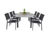 Imagine Masa de dining extensibilă Albany 160/240*100 - Aluminiu negru / Aintwood gri + Scaun de brate Copacabana (empilabil) - Aluminiu negru / Textilene negru_6