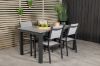 Imagine Vă rugăm să traduceți complet Tabelul de dining Albany 160/240*100 - Alu negru / Aintwood gri+Cadru de scaun Copacabana