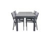 Imagine Vă rugăm să traduceți complet Tabelul de dining Albany 160/240*100 - Alu negru / Aintwood gri+Cadru de scaun Copacabana