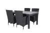 Imagine Masa Albany - 160/240 - Negru/Gri - Scaun Malin - Negru/Gri 4